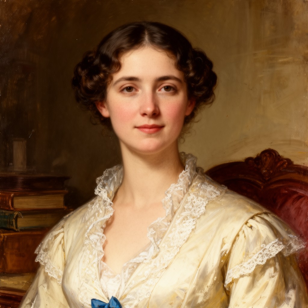 AI-generated illustration of Alice Mary Longfellow