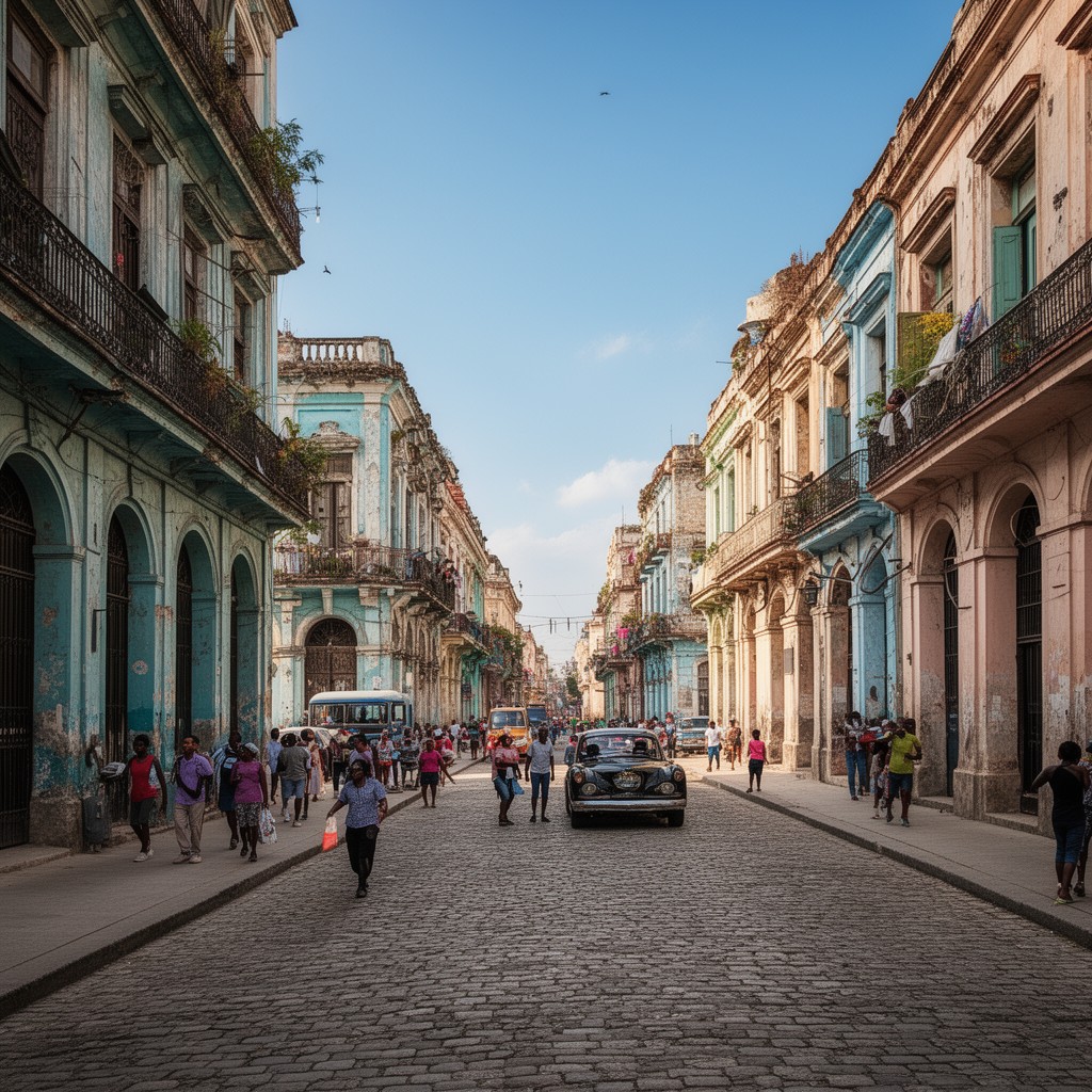 AI-generated illustration of Old Havana