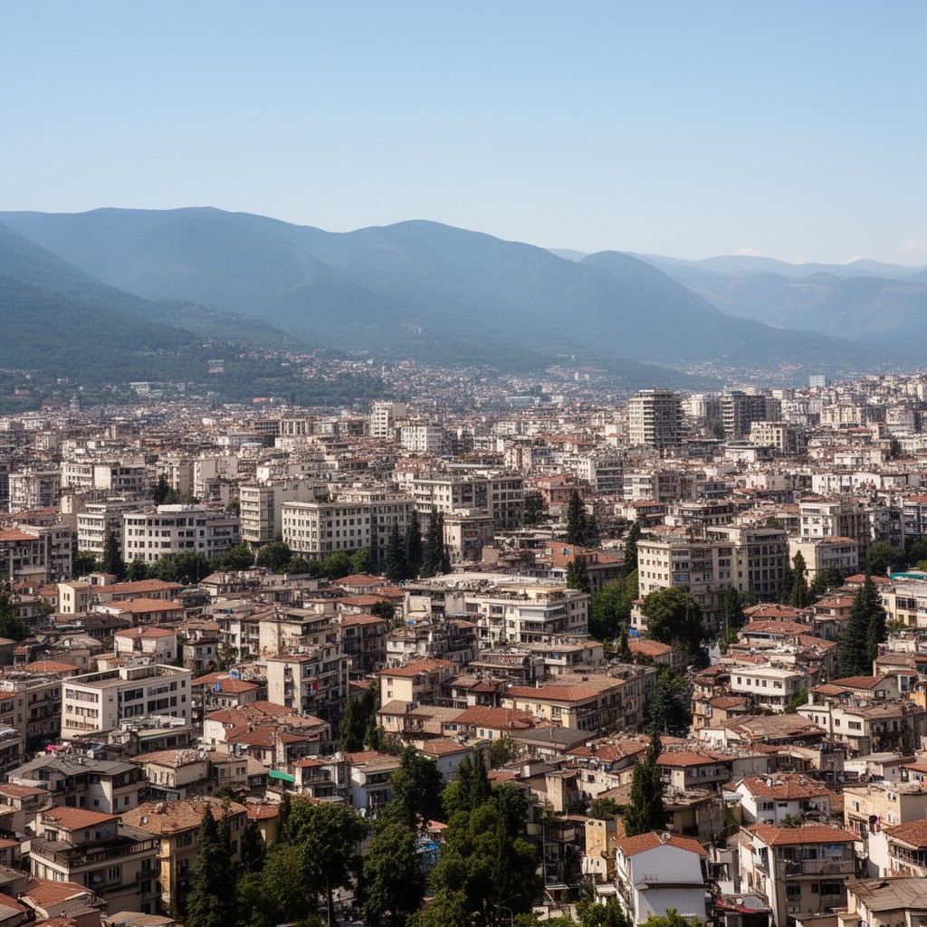 AI-generated illustration of Tirana