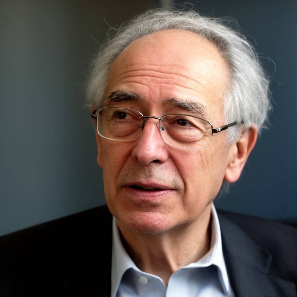 AI-generated illustration of François Englert