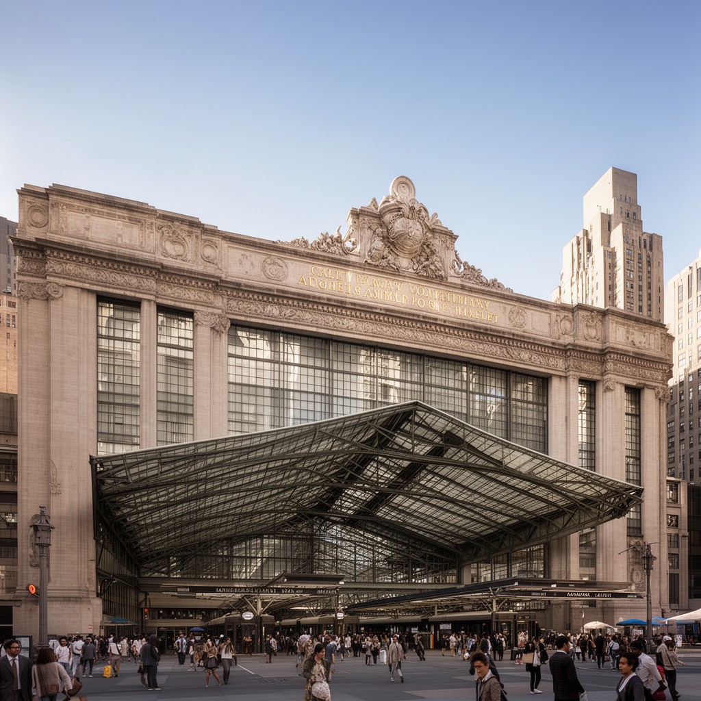 AI-generated illustration of James A. Farley Building