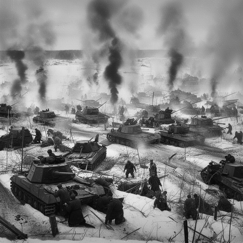 AI-generated illustration of Soviet offensive of February 1940