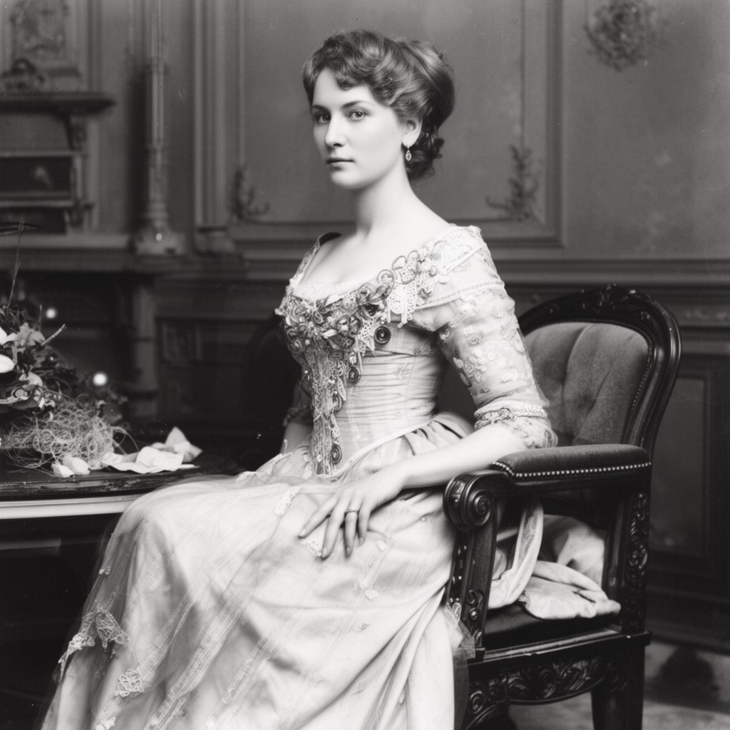 AI-generated illustration of Frances Folsom Cleveland