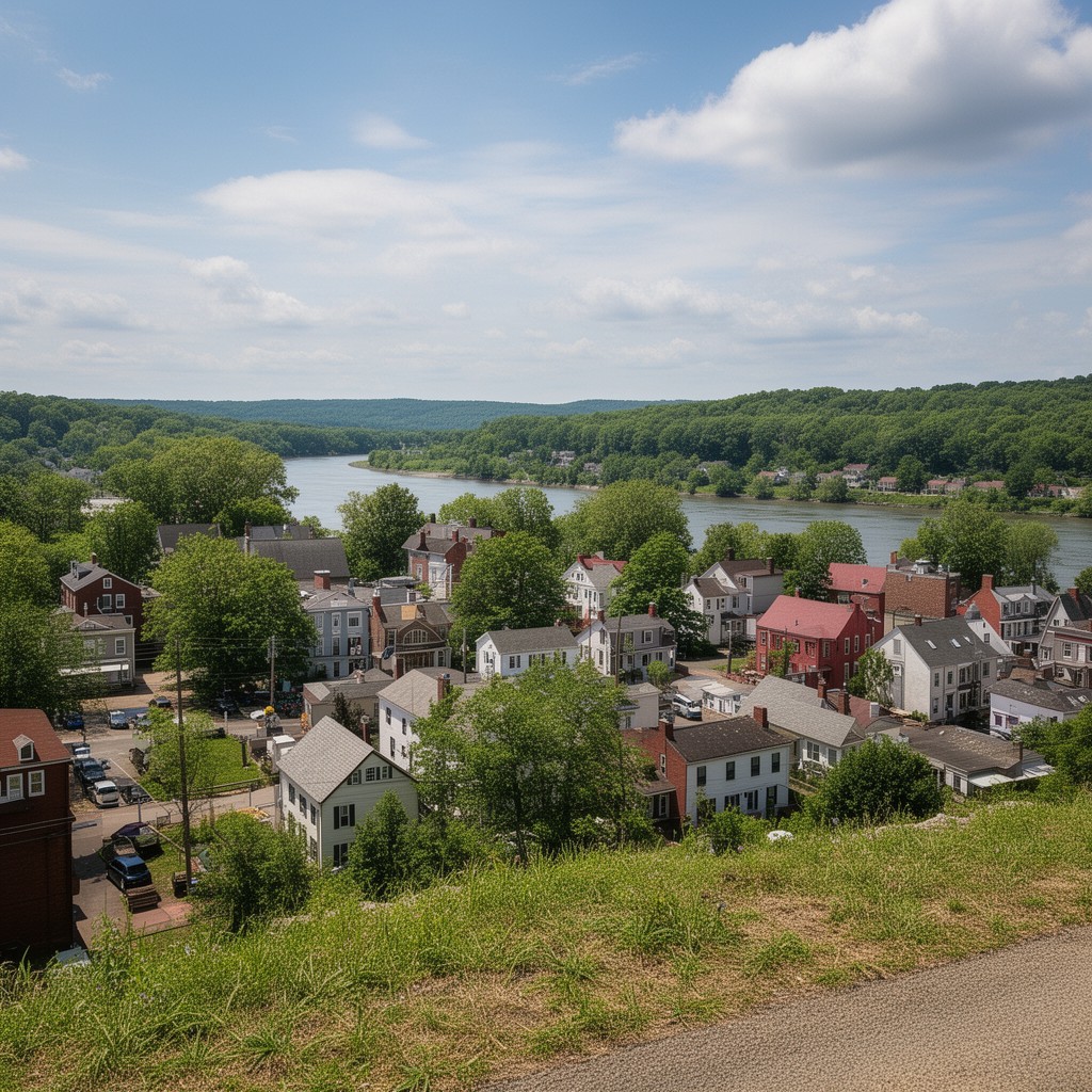 AI-generated illustration of Bucks County, Pennsylvania