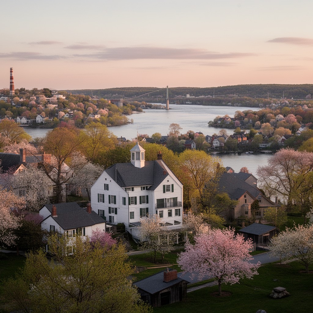 AI-generated illustration of New England