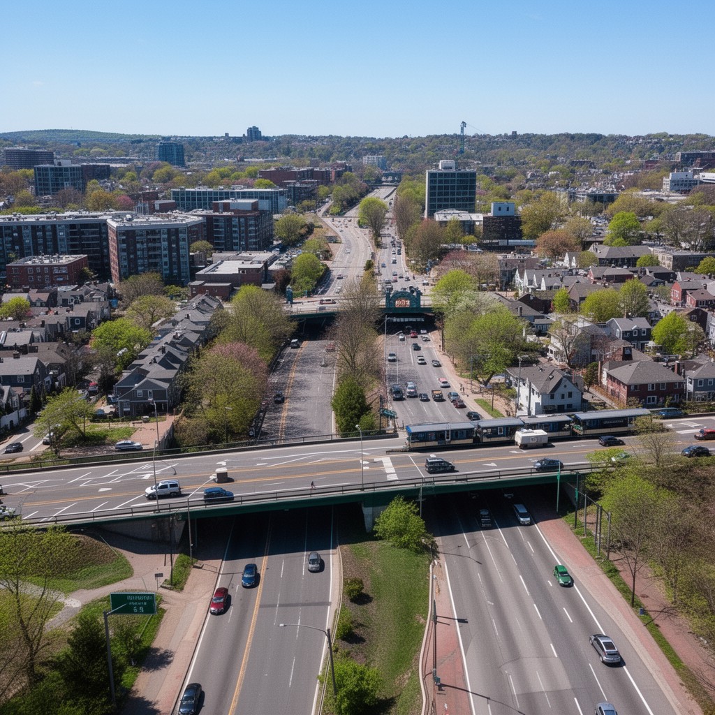 AI-generated illustration of Alewife Brook Parkway