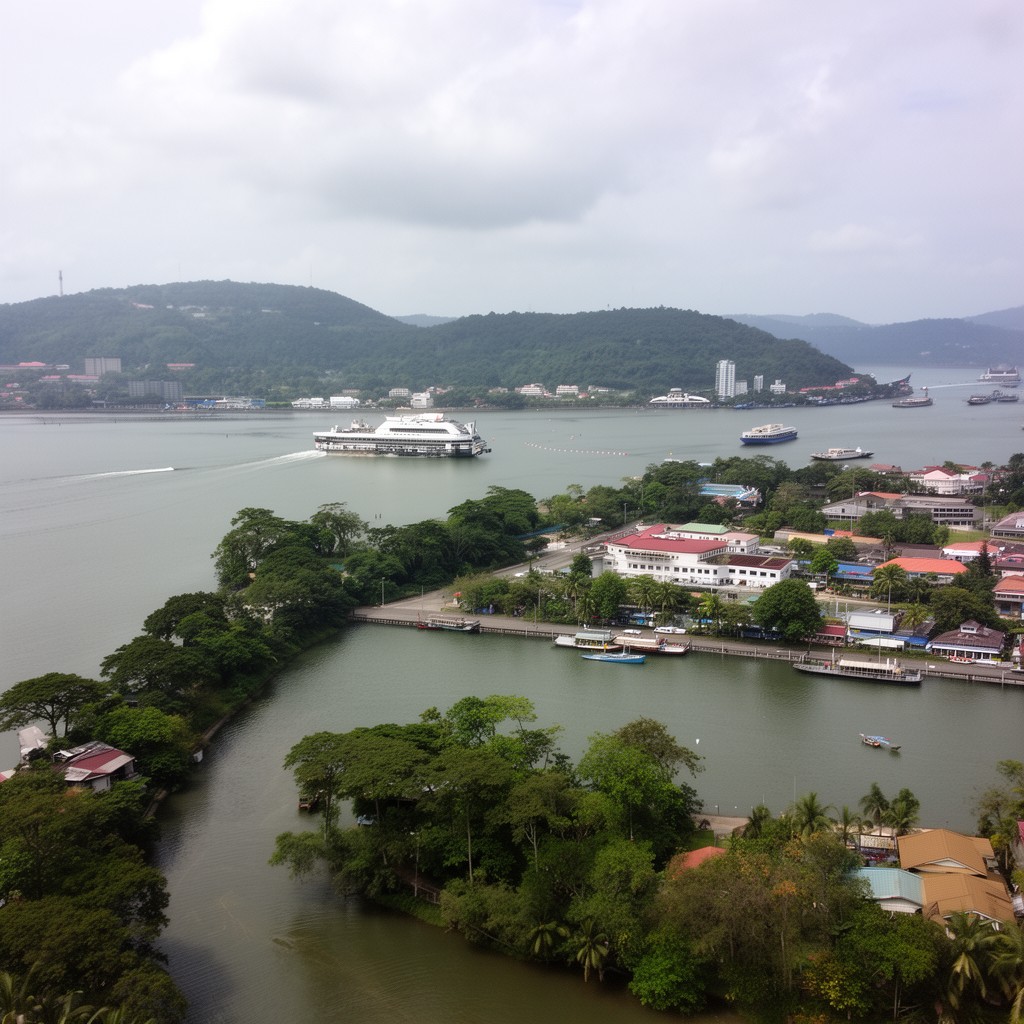 AI-generated illustration of Straits of Johor