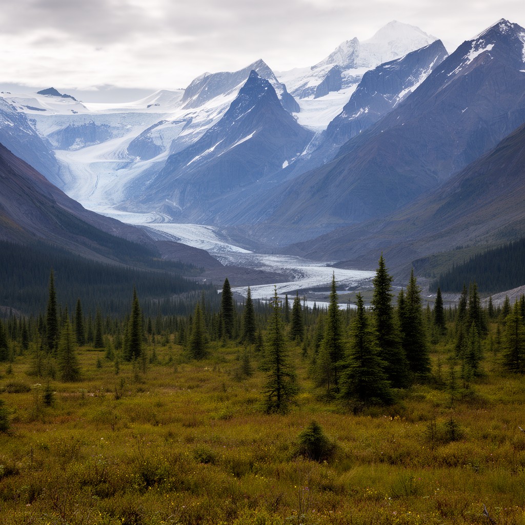 AI-generated illustration of Wrangell–St. Elias National Park and Preserve