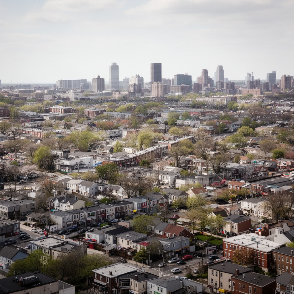 AI-generated illustration of Northeast Philadelphia