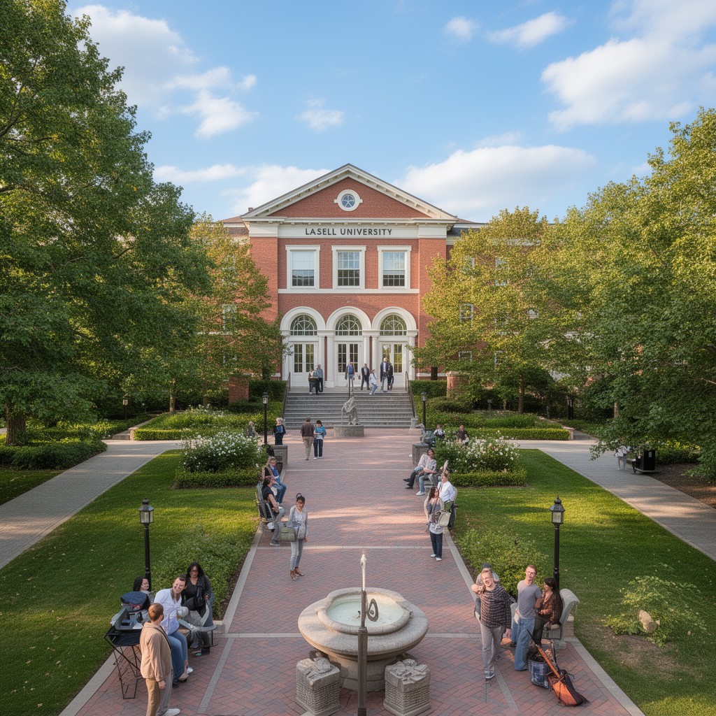 AI-generated illustration of Lasell University