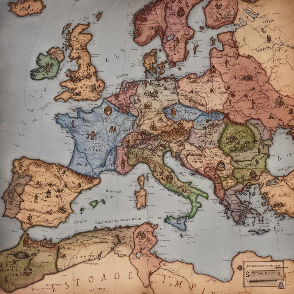 AI-generated illustration of Latin Empire