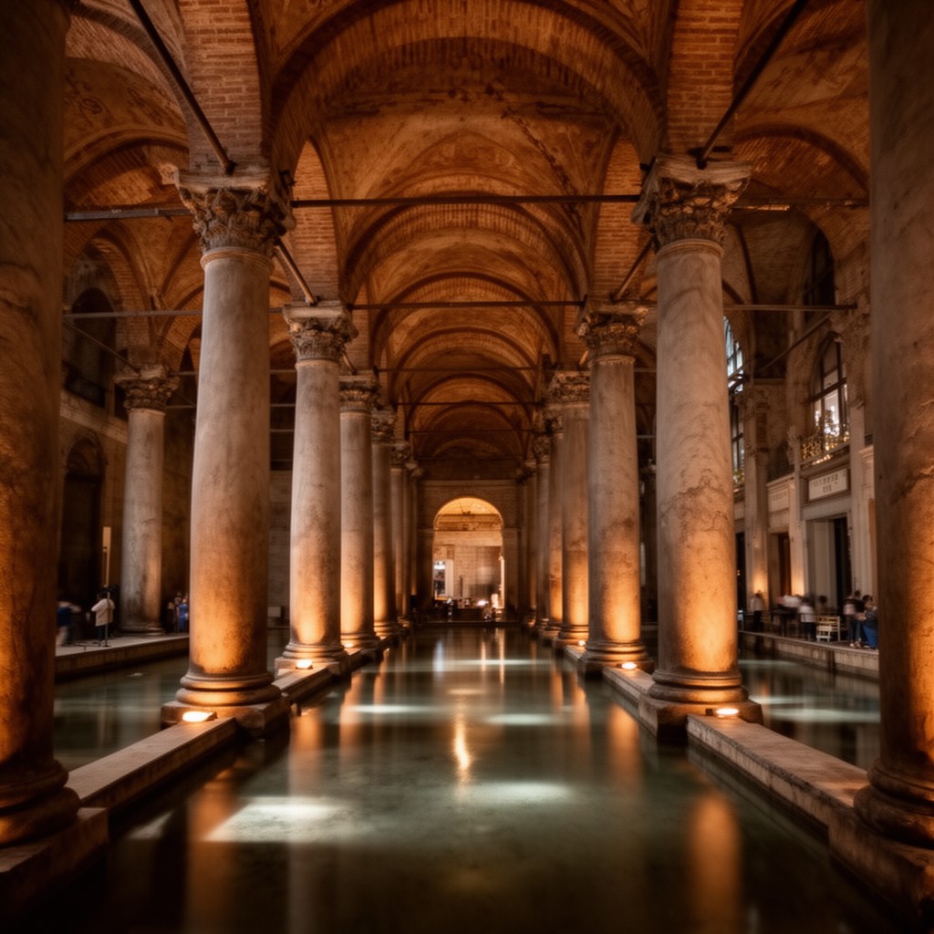 AI-generated illustration of Basilica Cistern