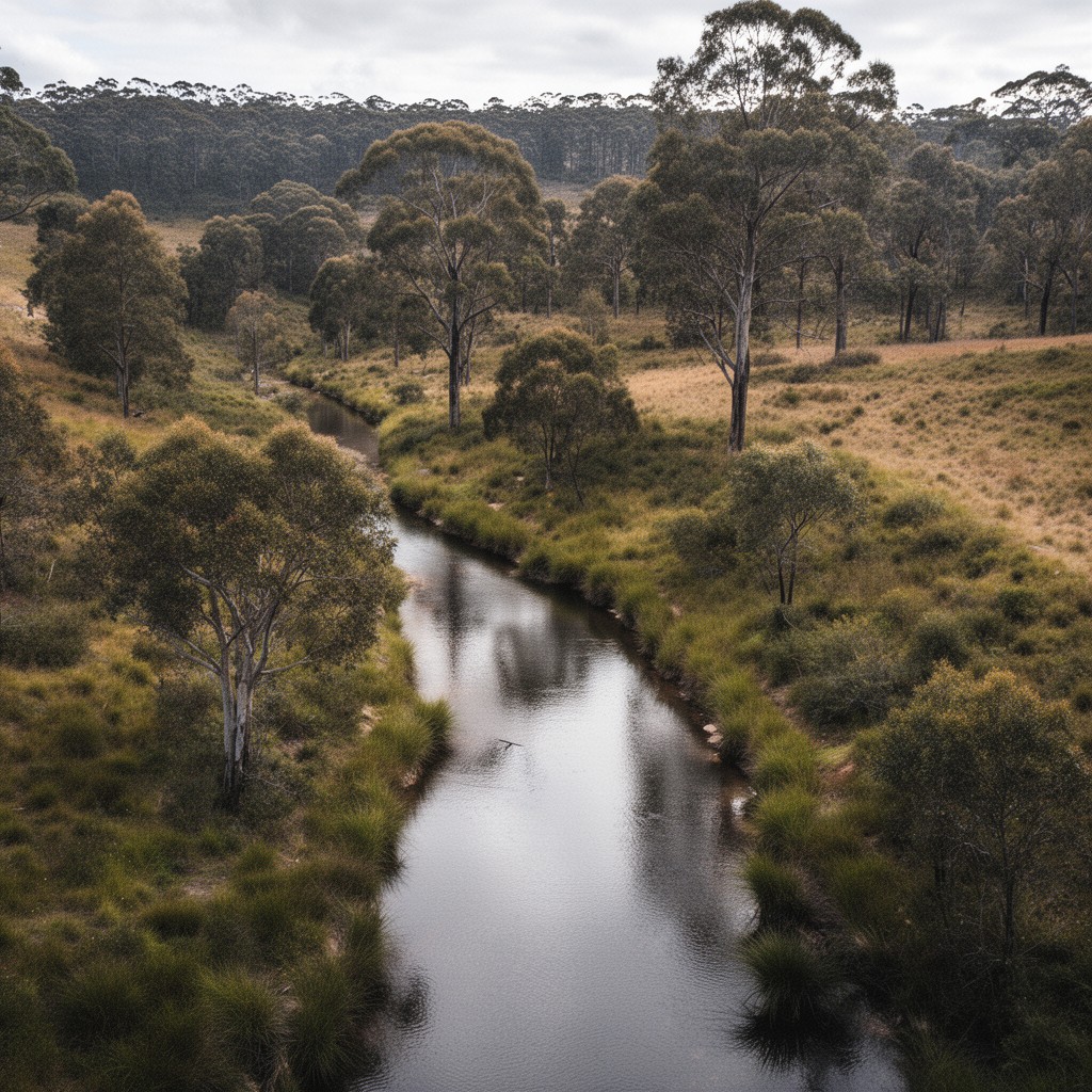 AI-generated illustration of Molonglo River