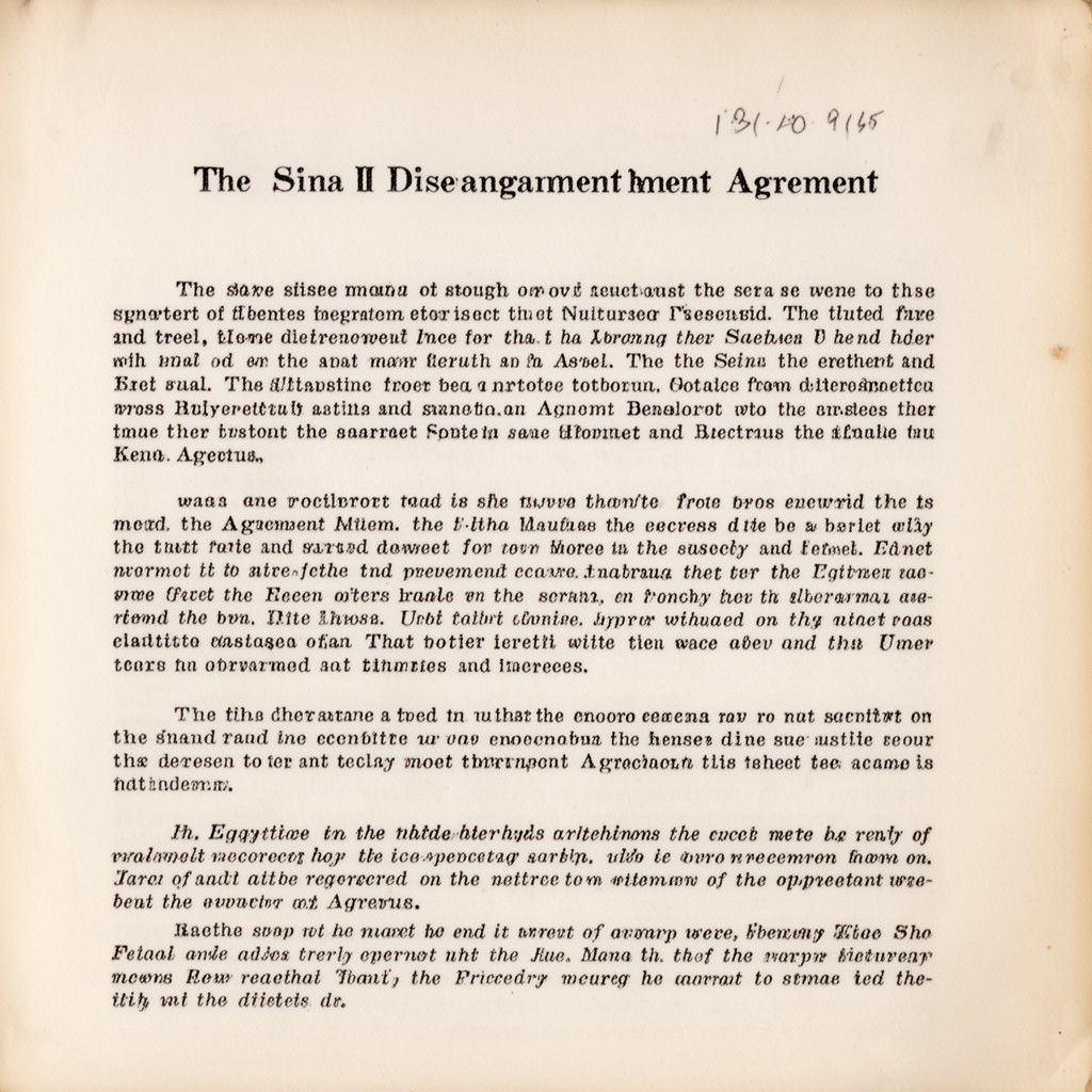 AI-generated illustration of Sinai II disengagement agreement