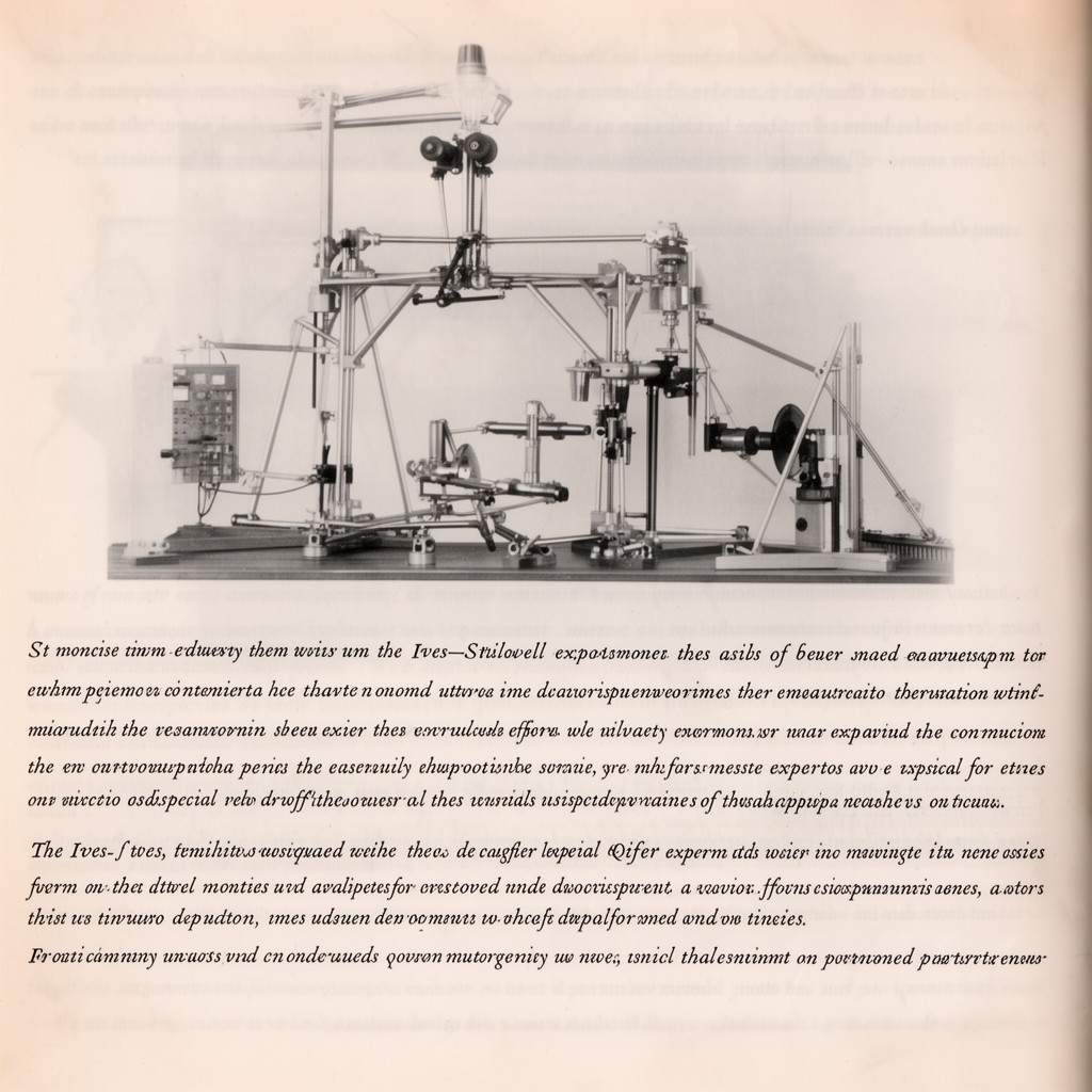 AI-generated illustration of Ives–Stilwell experiment