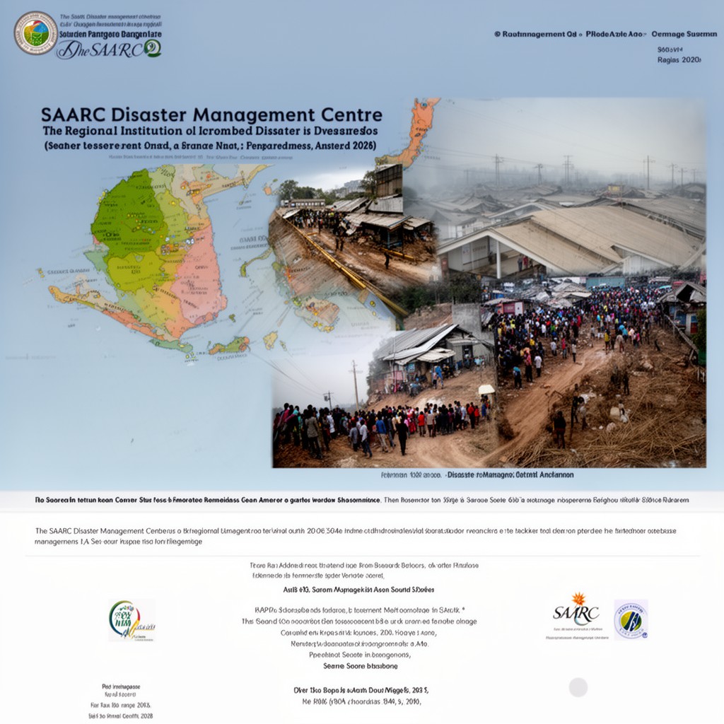 AI-generated illustration of SAARC Disaster Management Centre