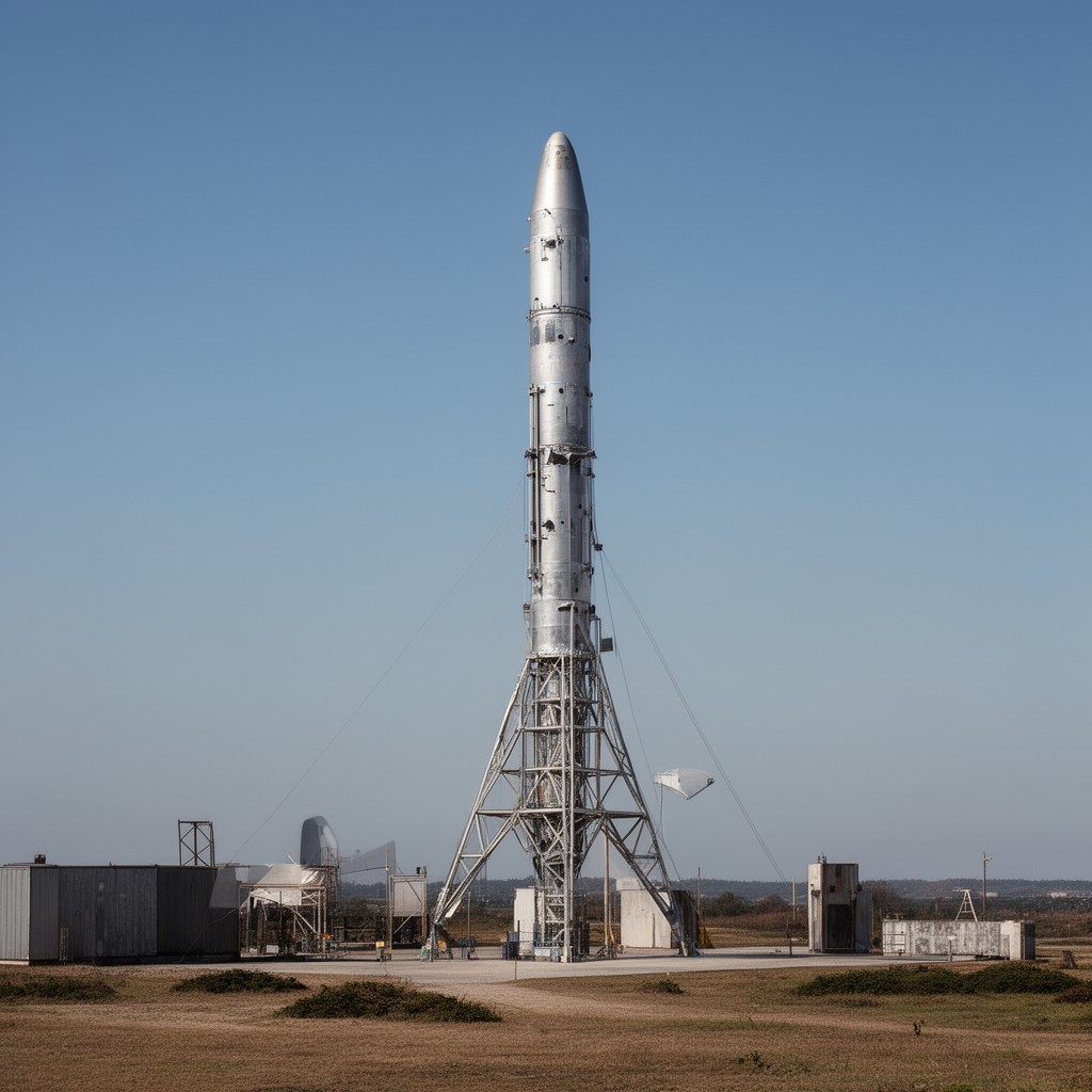 AI-generated illustration of Falcon 1 rocket
