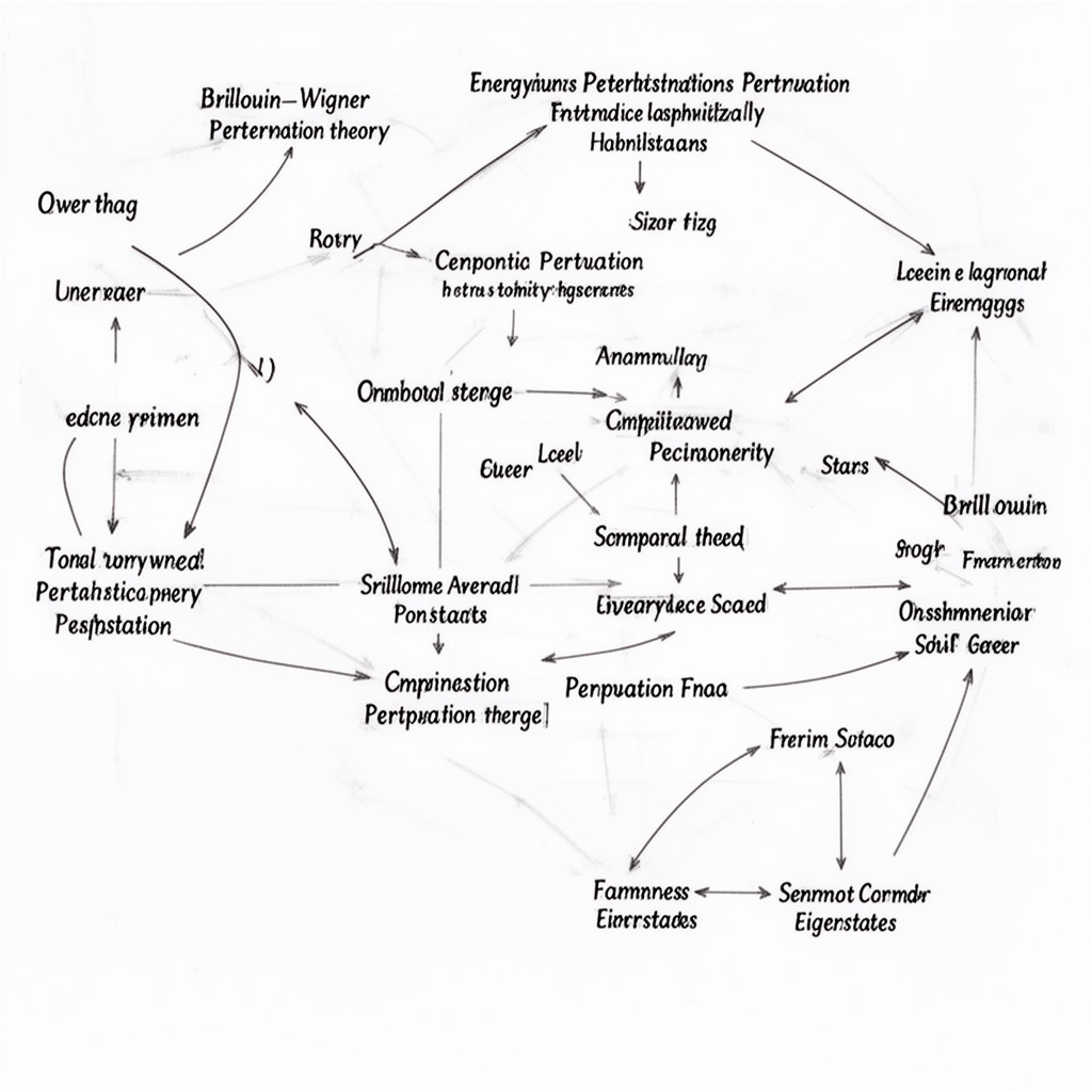 AI-generated illustration of Brillouin–Wigner perturbation theory