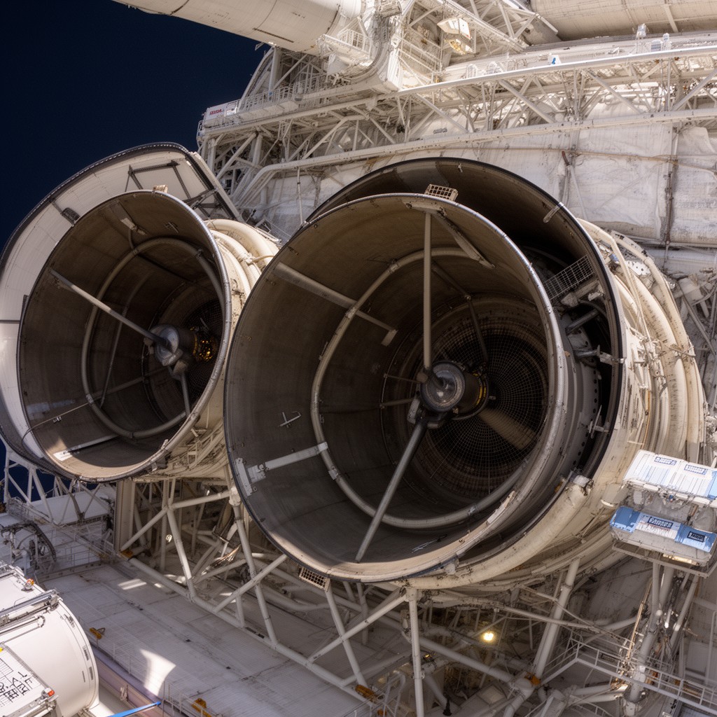 AI-generated illustration of Space Shuttle Main Engines