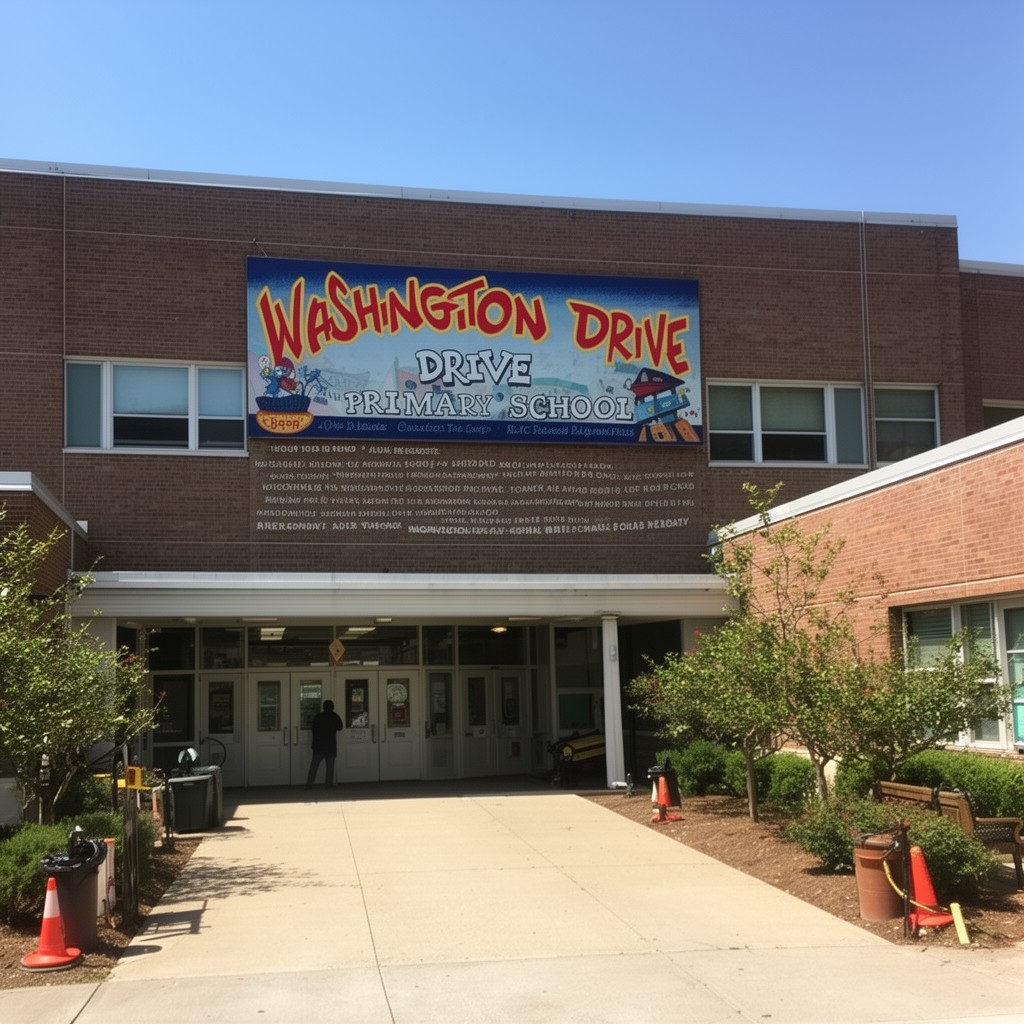 AI-generated illustration of Washington Drive Primary School
