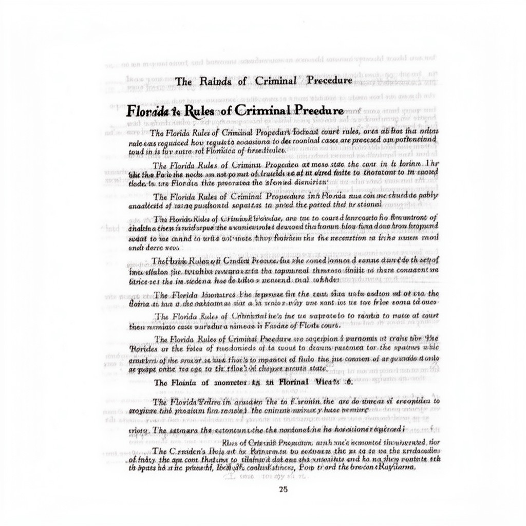 AI-generated illustration of Florida Rules of Criminal Procedure