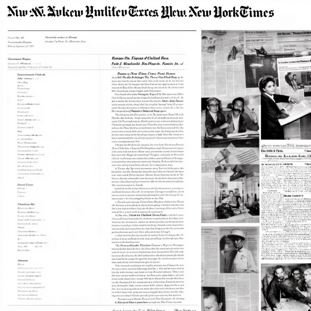 AI-generated illustration of New York Times Co. v. United States