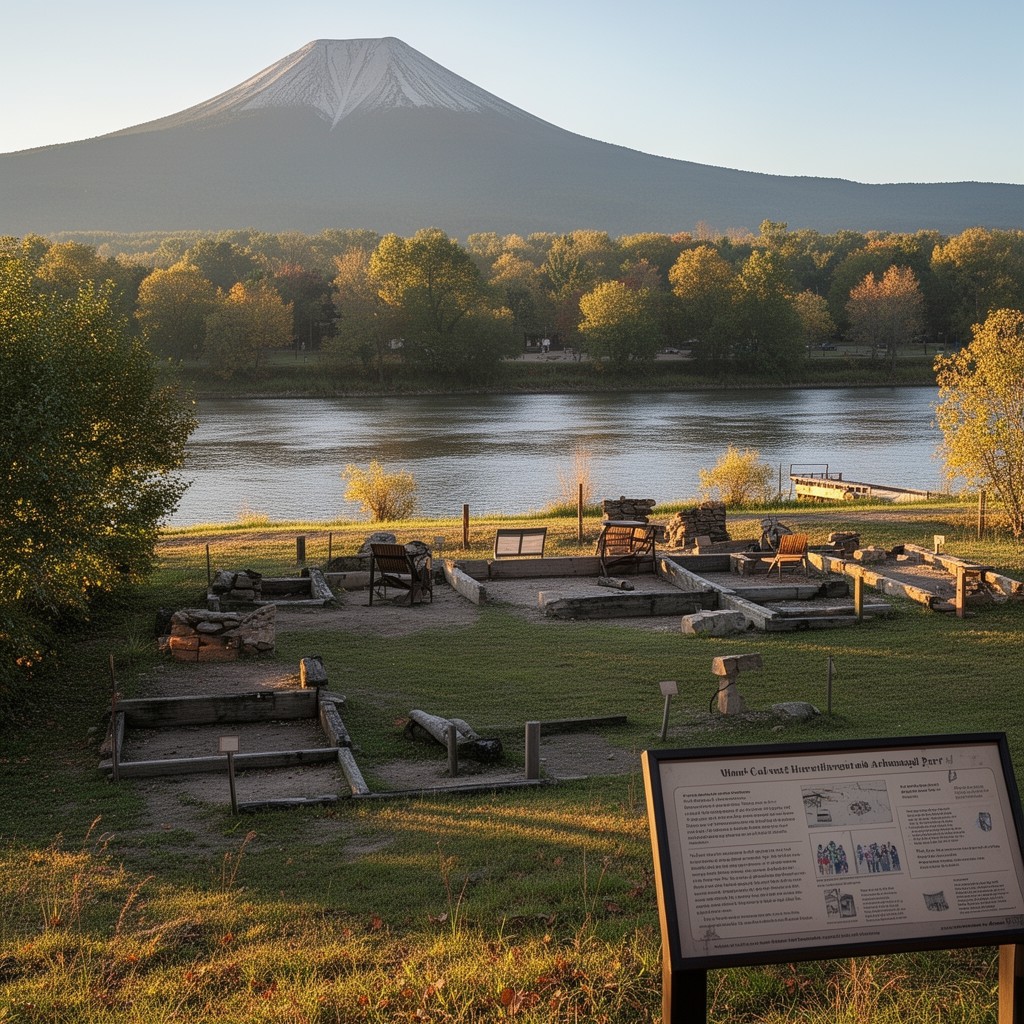 AI-generated illustration of Mount Calvert Historical and Archaeological Park