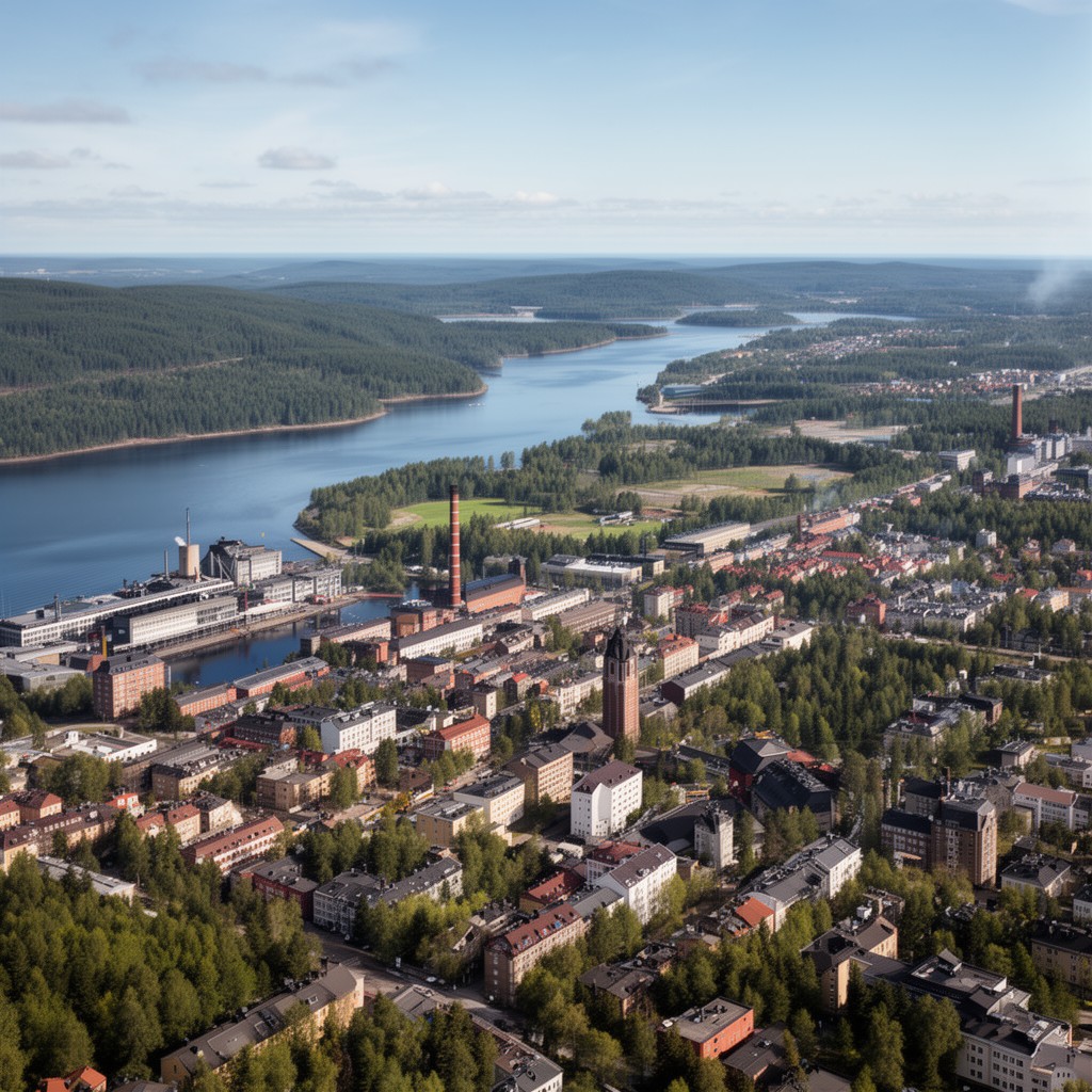 AI-generated illustration of Gävleborg County