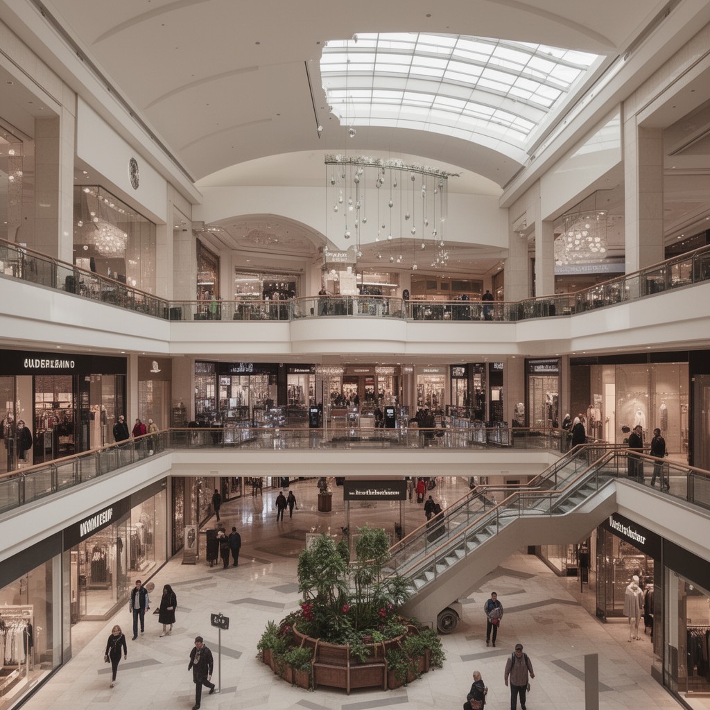 AI-generated illustration of The Westchester (shopping mall)