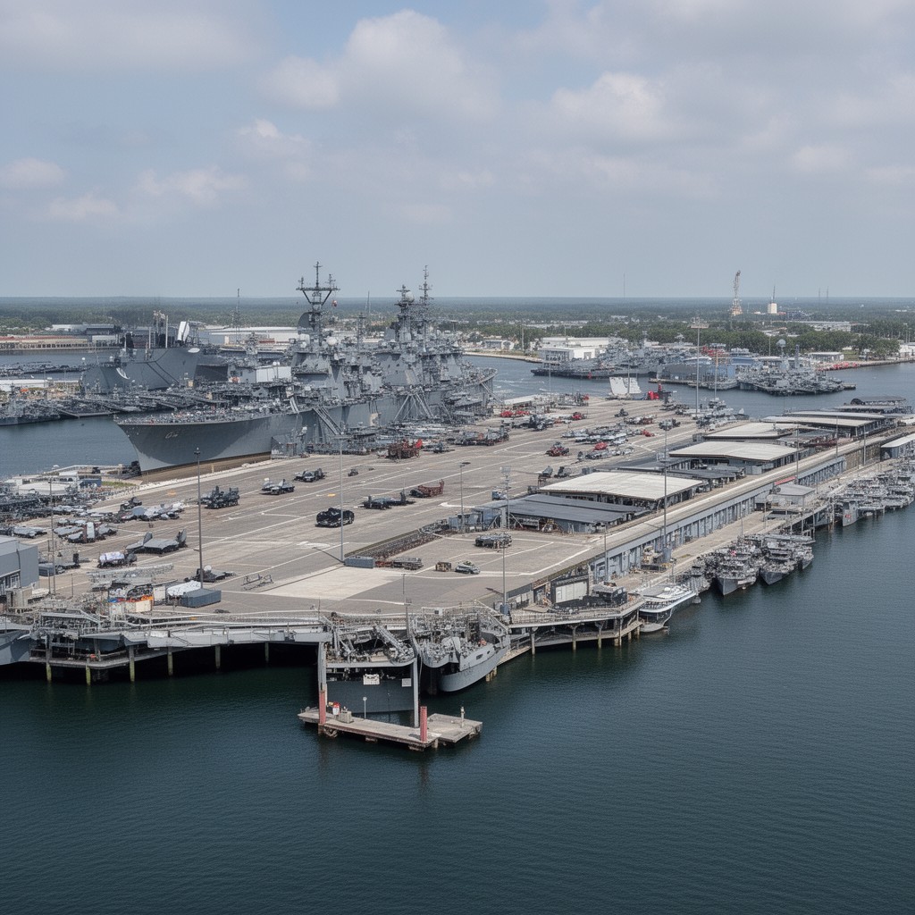 AI-generated illustration of Naval Station Norfolk
