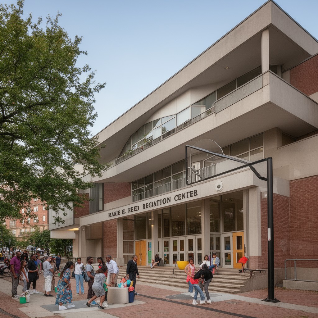 AI-generated illustration of Marie H. Reed Recreation Center