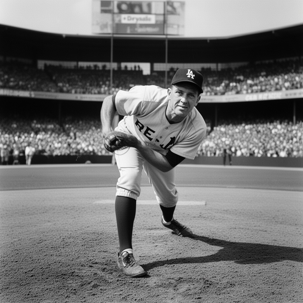 AI-generated illustration of Don Drysdale