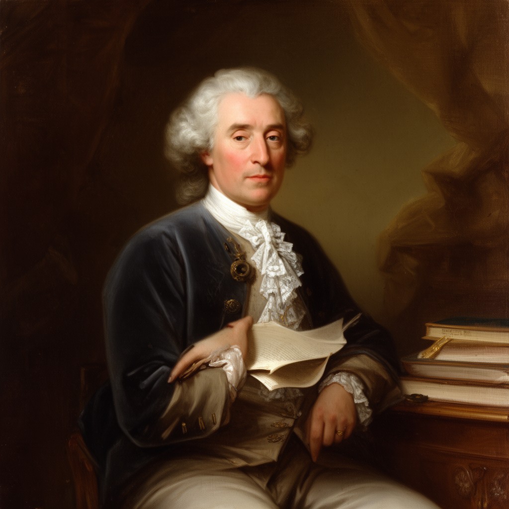 AI-generated illustration of Louis de Jaucourt