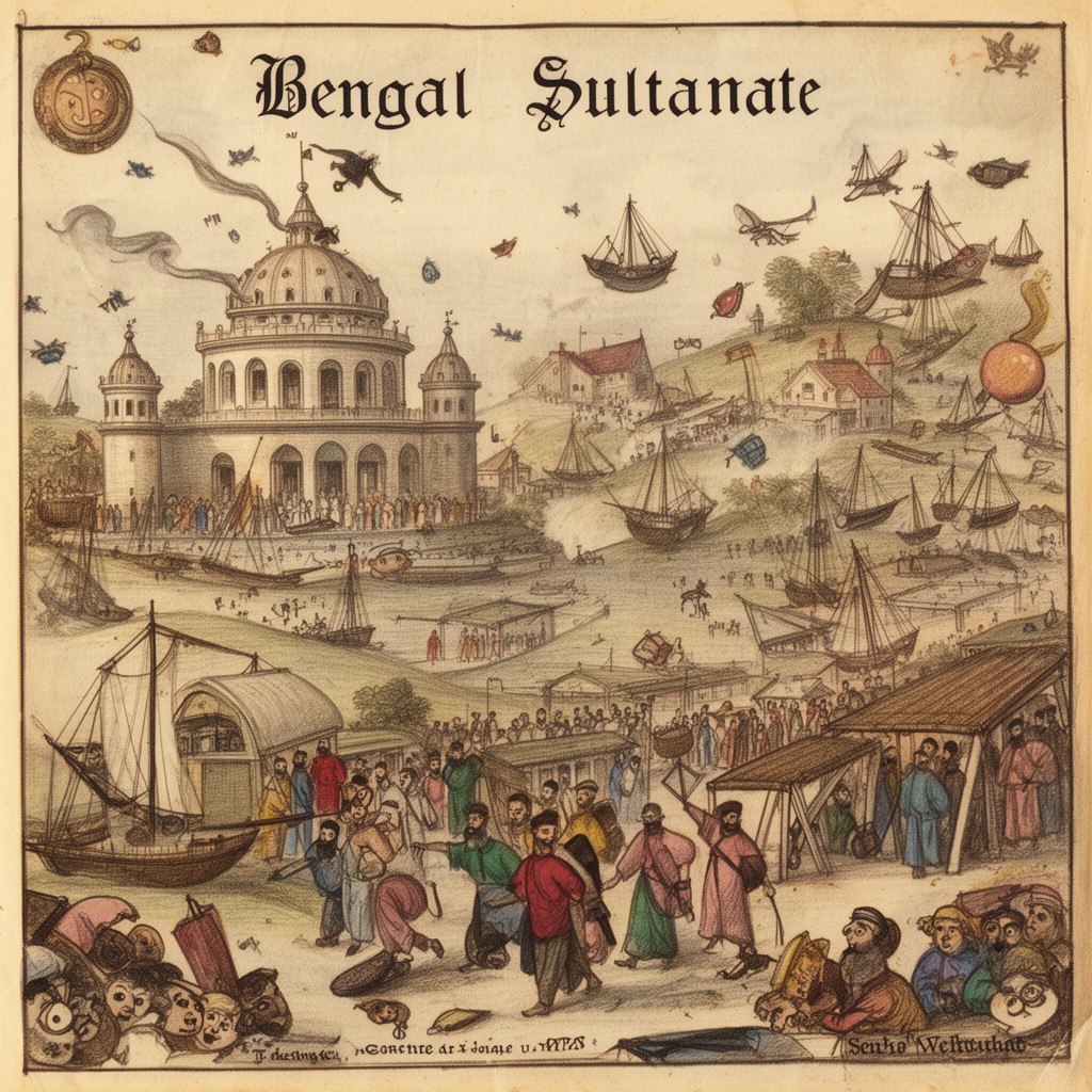 AI-generated illustration of Bengal Sultanate