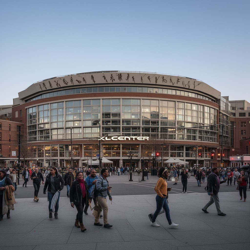 AI-generated illustration of XL Center