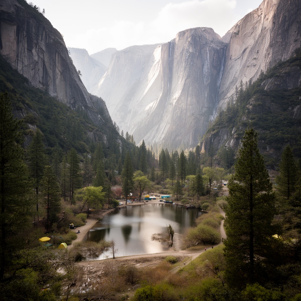 AI-generated illustration of Little Yosemite Valley