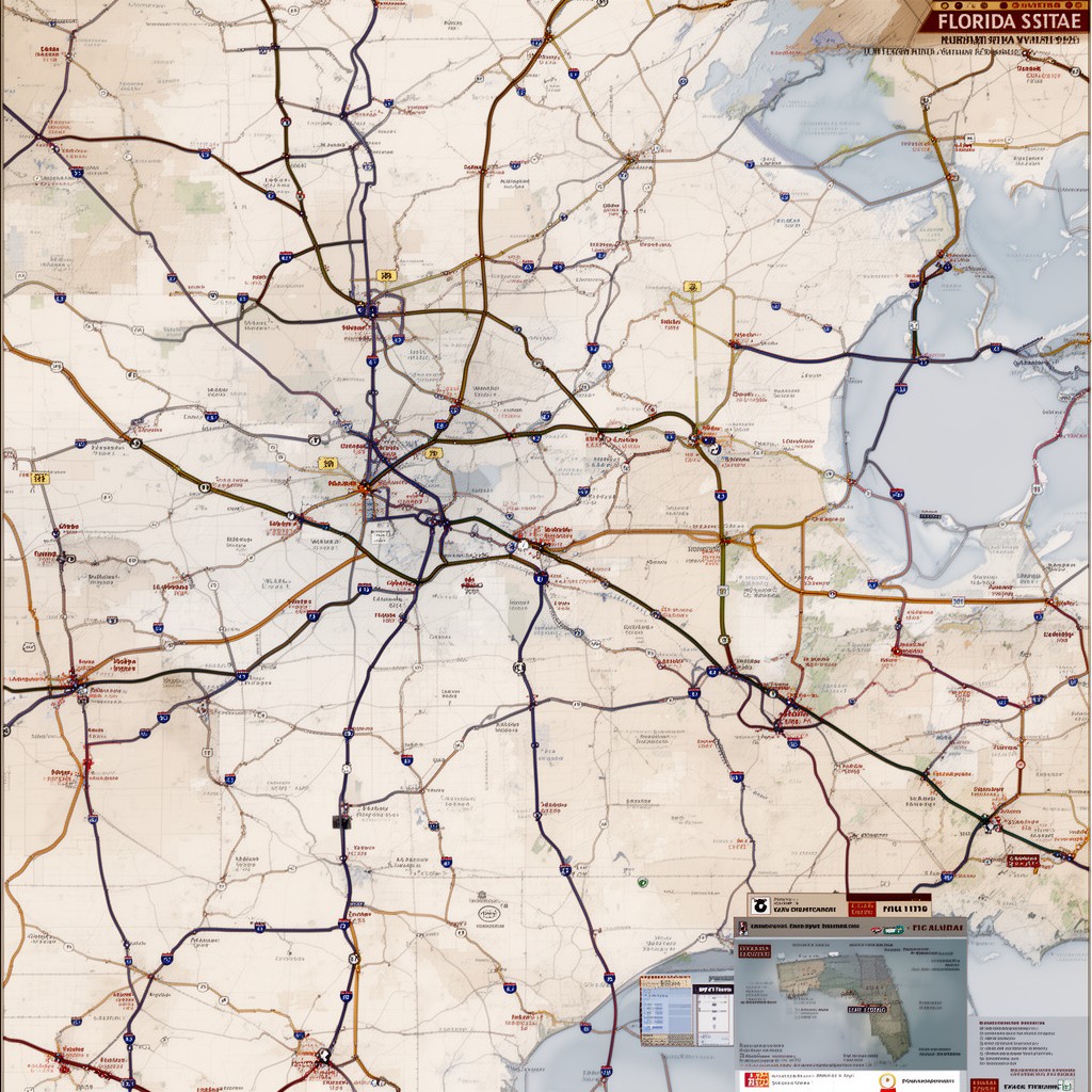 AI-generated illustration of Florida State Highway System