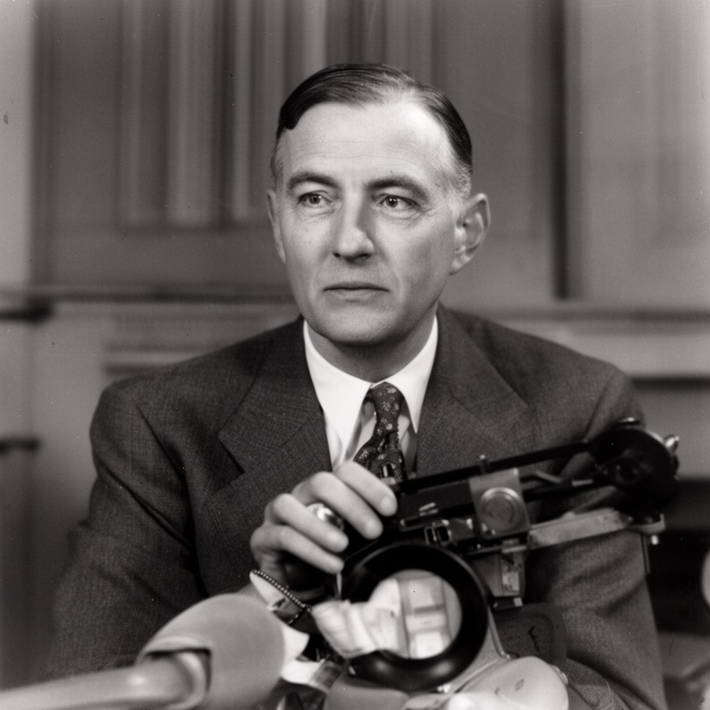 AI-generated illustration of Elmer Davis