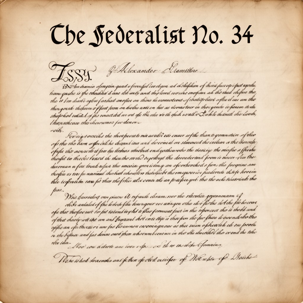 AI-generated illustration of The Federalist No. 34