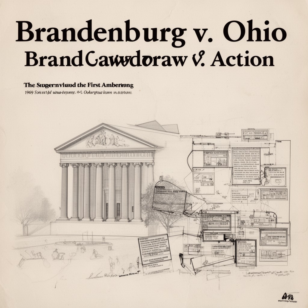 AI-generated illustration of Brandenburg v. Ohio