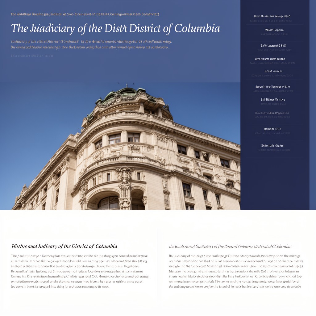 AI-generated illustration of Judiciary of the District of Columbia