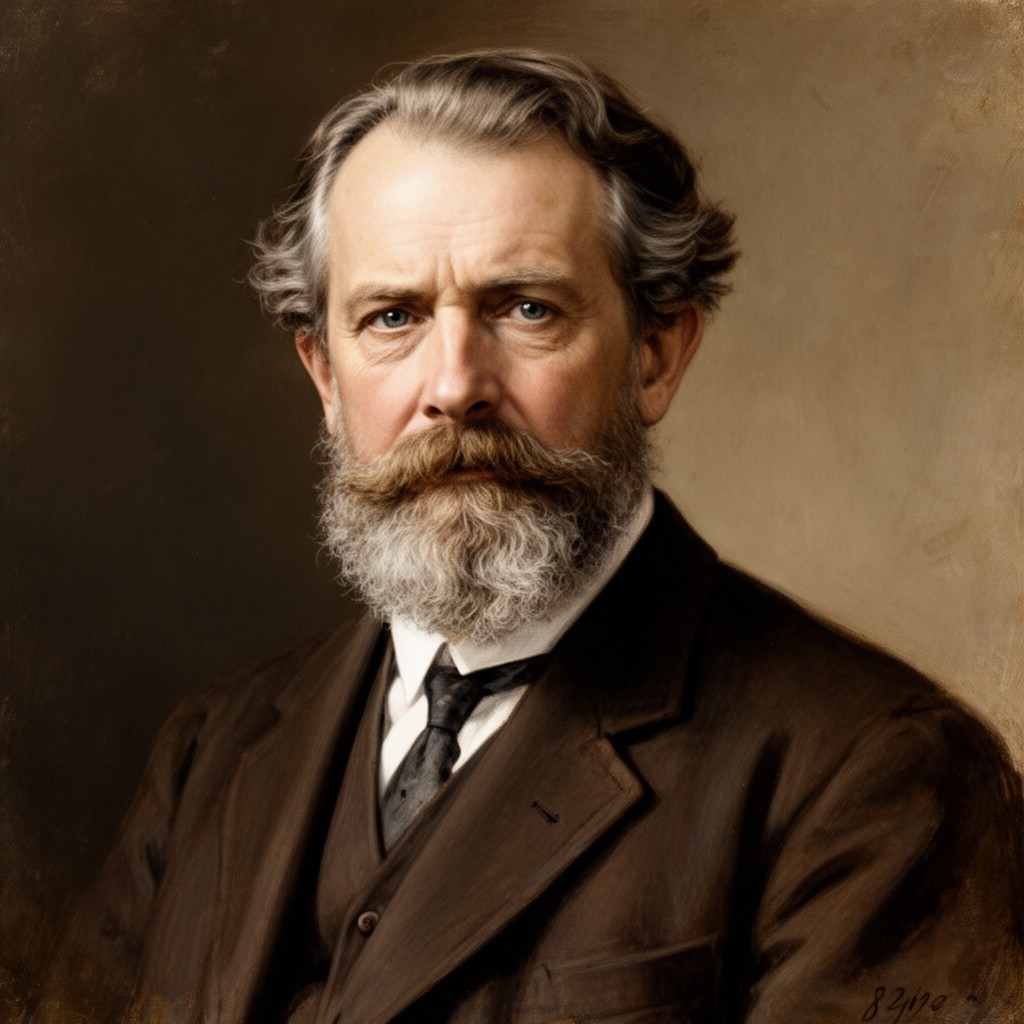 AI-generated illustration of Herbert George Wells