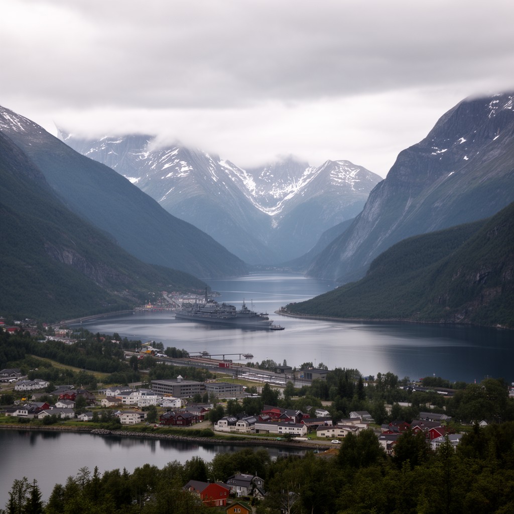 AI-generated illustration of Ofotfjord