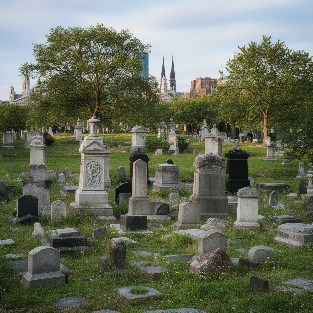 AI-generated illustration of Green-Wood Cemetery