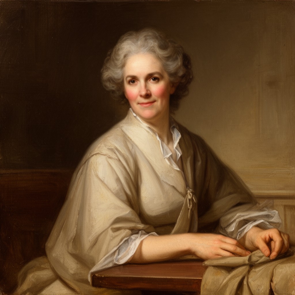 AI-generated illustration of Sarah Franklin Bache