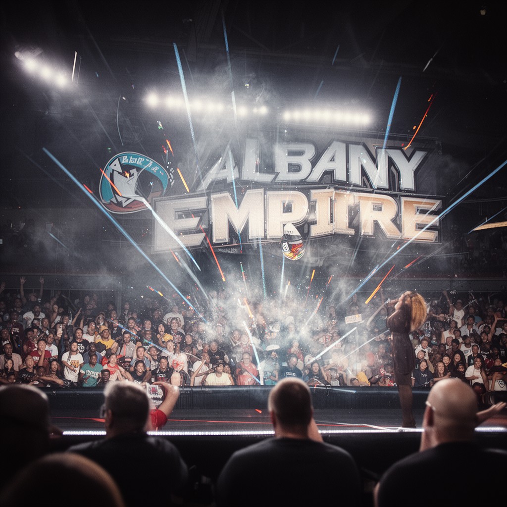 AI-generated illustration of Albany Empire (former)