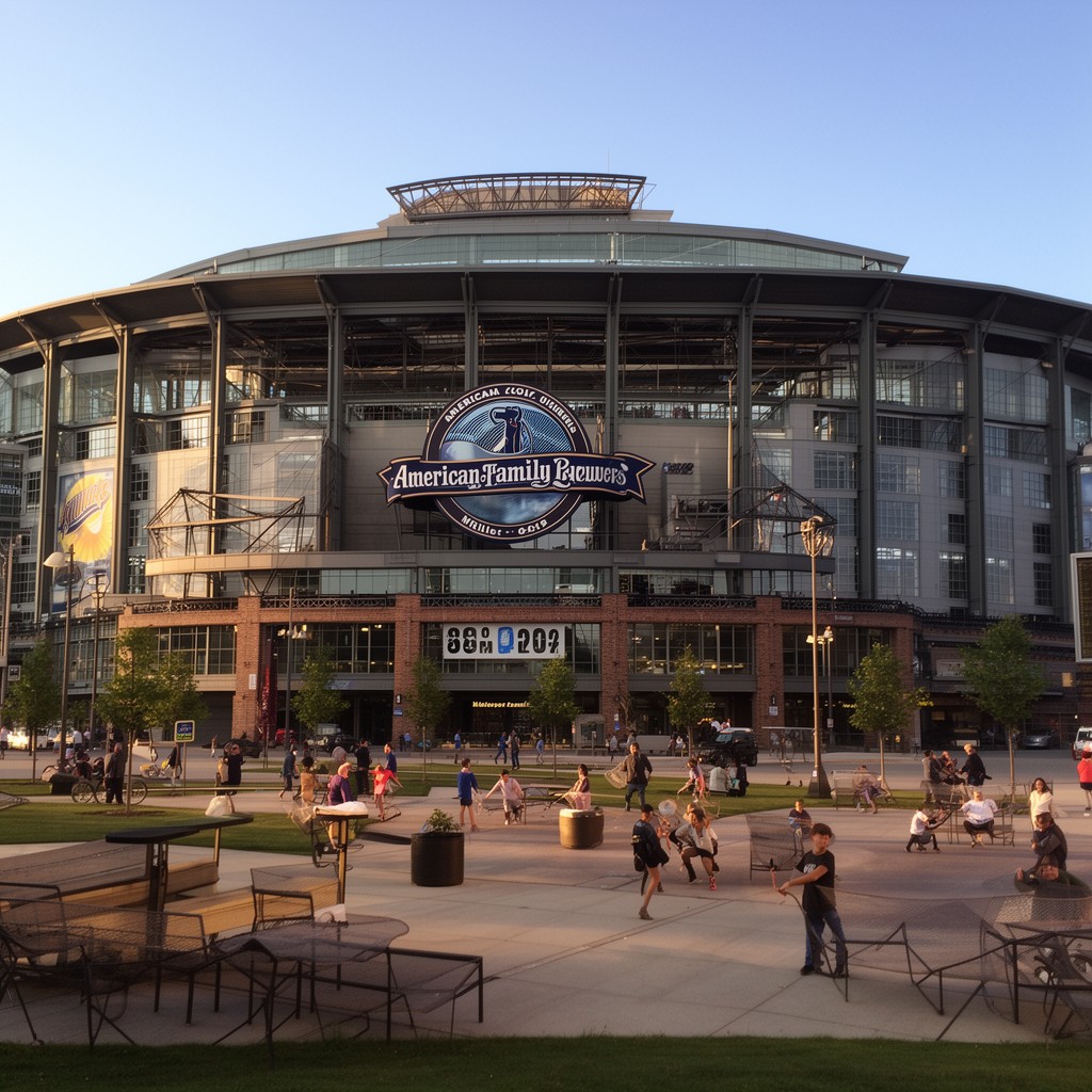 AI-generated illustration of Miller Park (American Family Field)