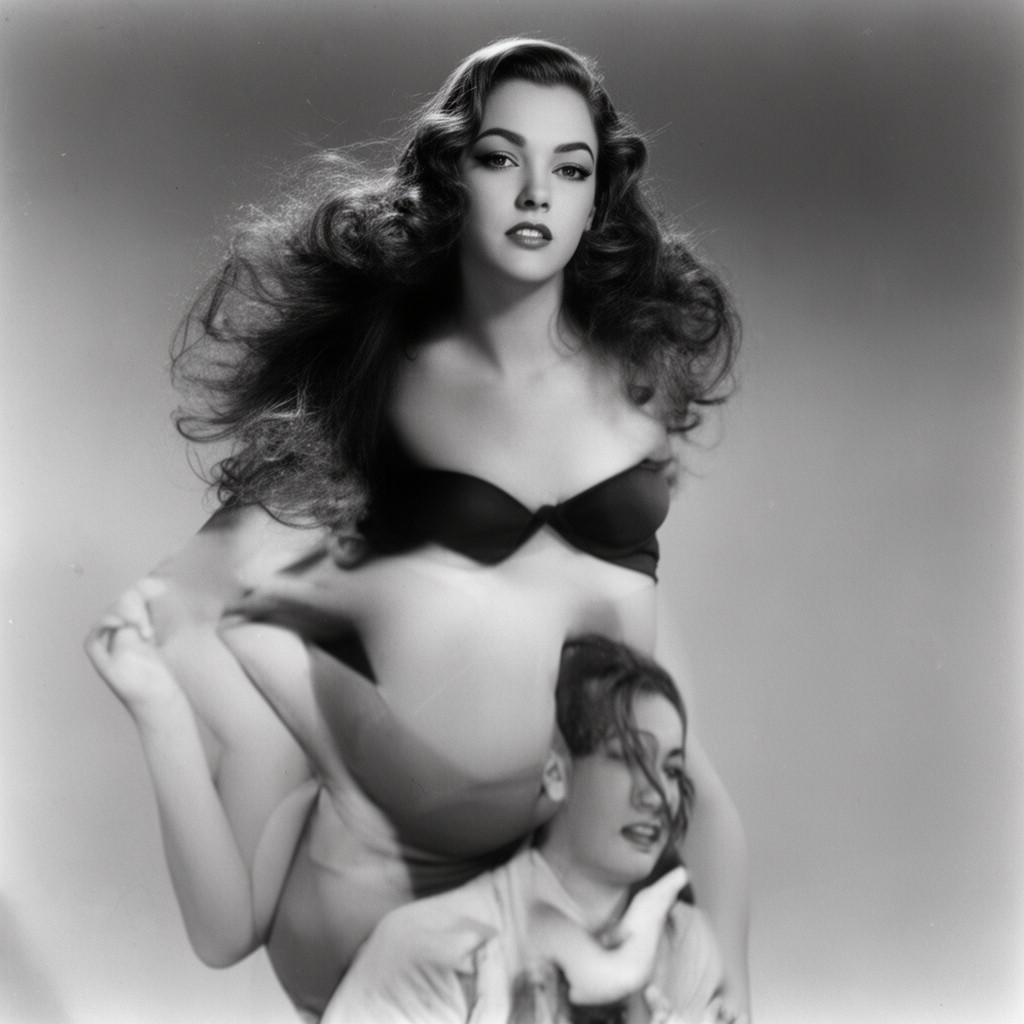 AI-generated illustration of Paulette Goddard