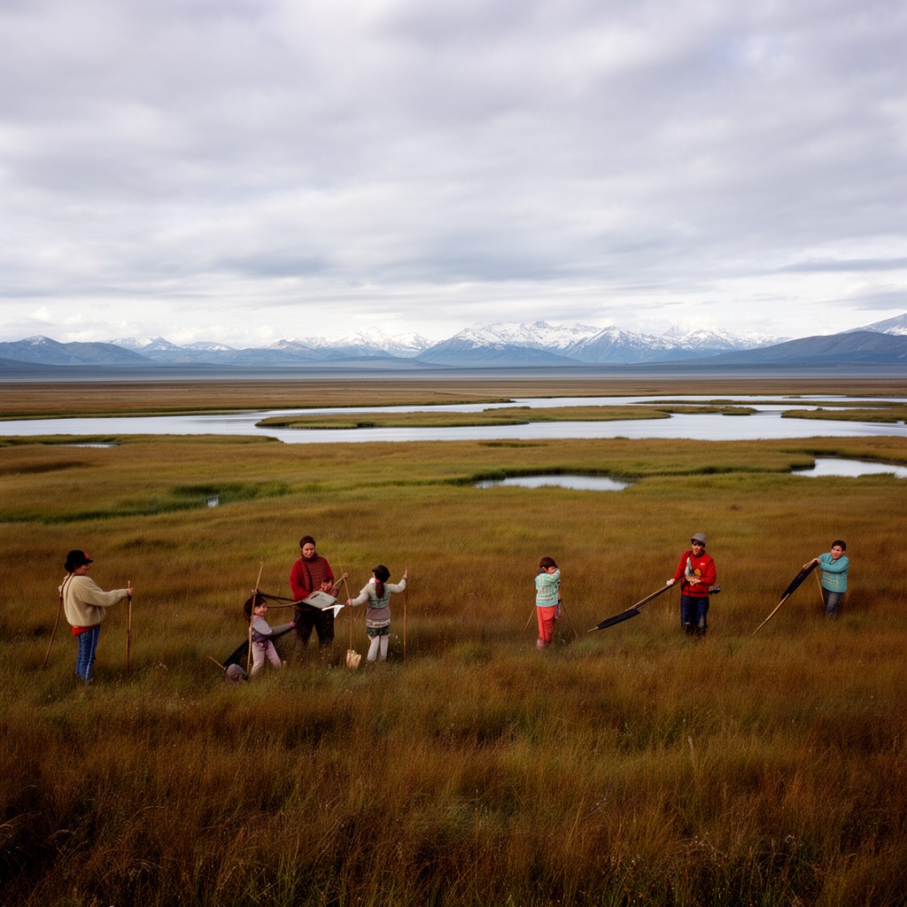 AI-generated illustration of Yukon–Kuskokwim Delta
