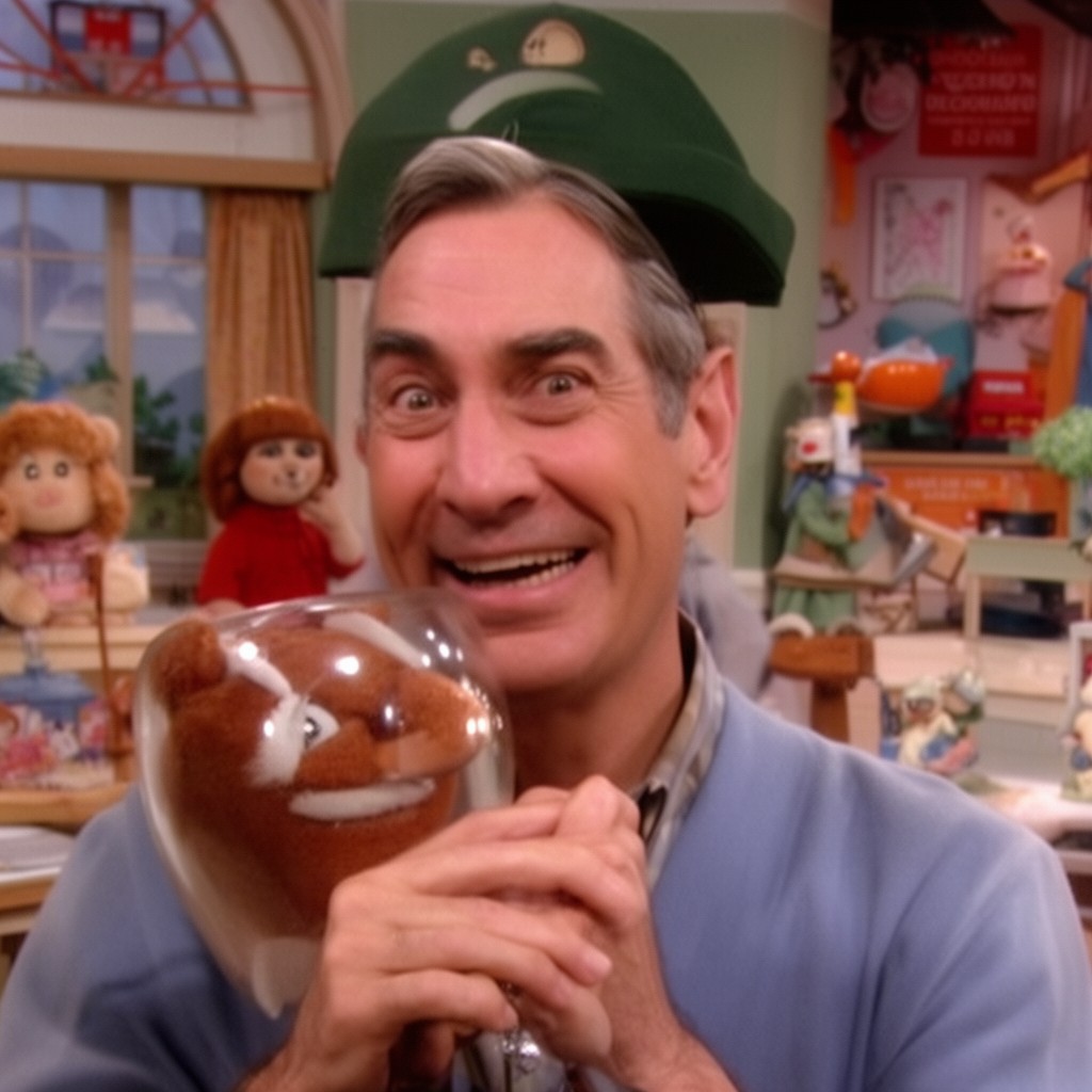 AI-generated illustration of Fred Rogers